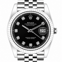Rolex Datejust 41MM Factory Black Diamond Dial 126334 Watch